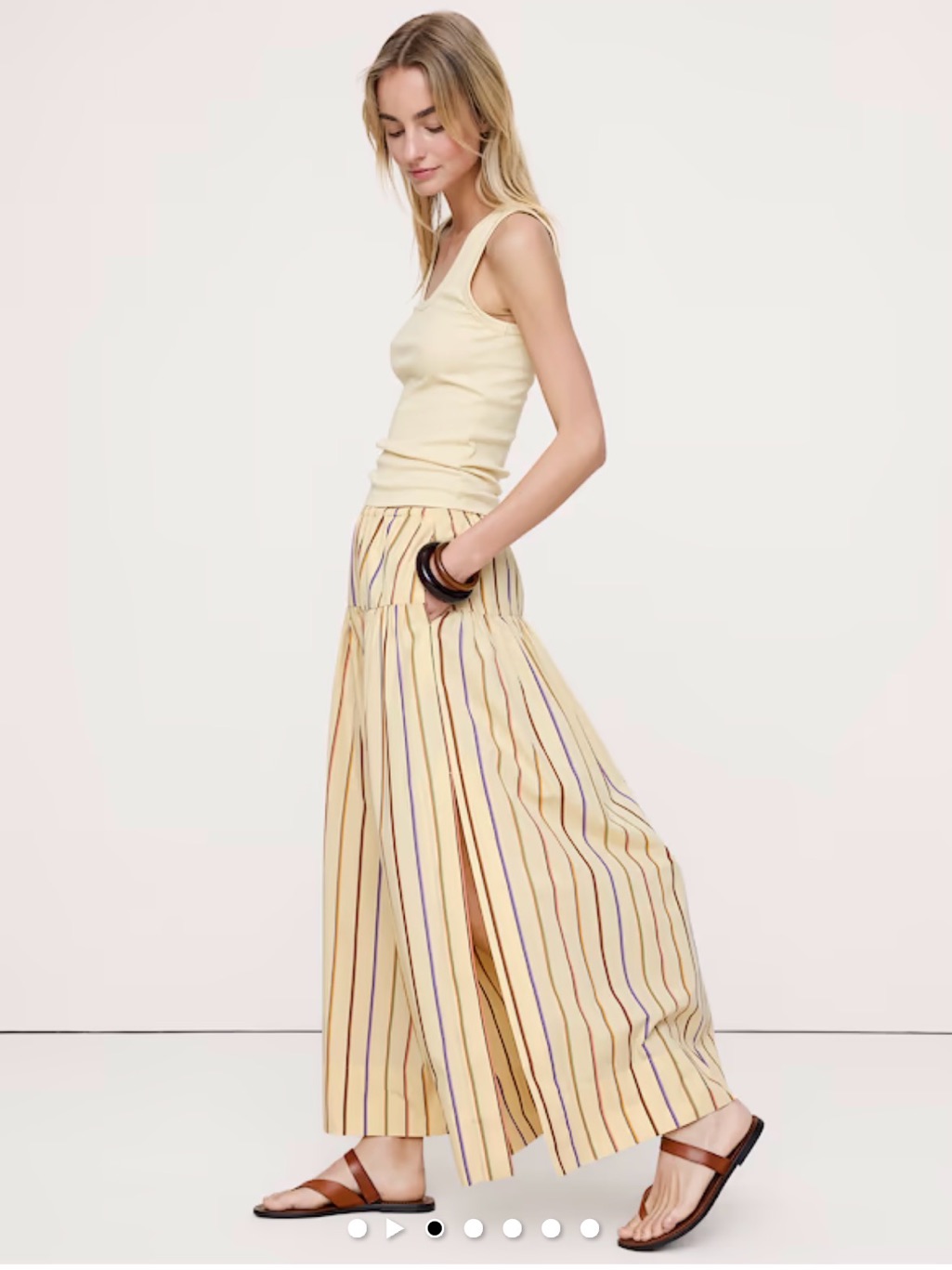 Tiered Cotton Poplin Maxi Skirt — image 2 of 3